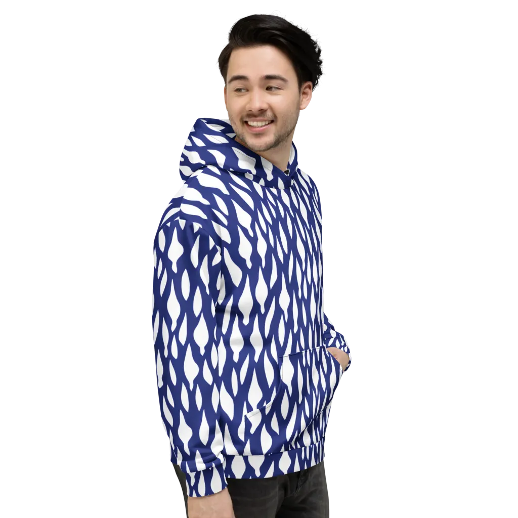 Indigo Interlace on Hoodie — Right