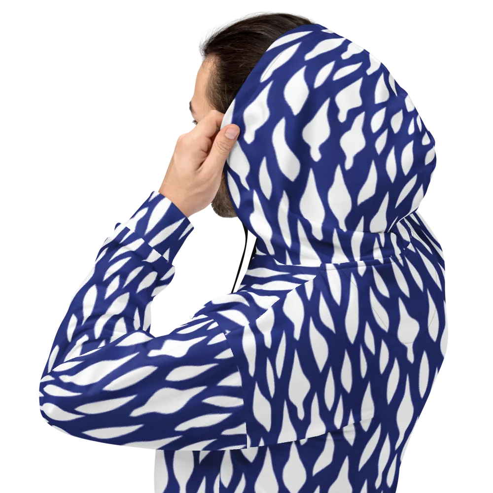 Indigo Interlace on Hoodie — Back