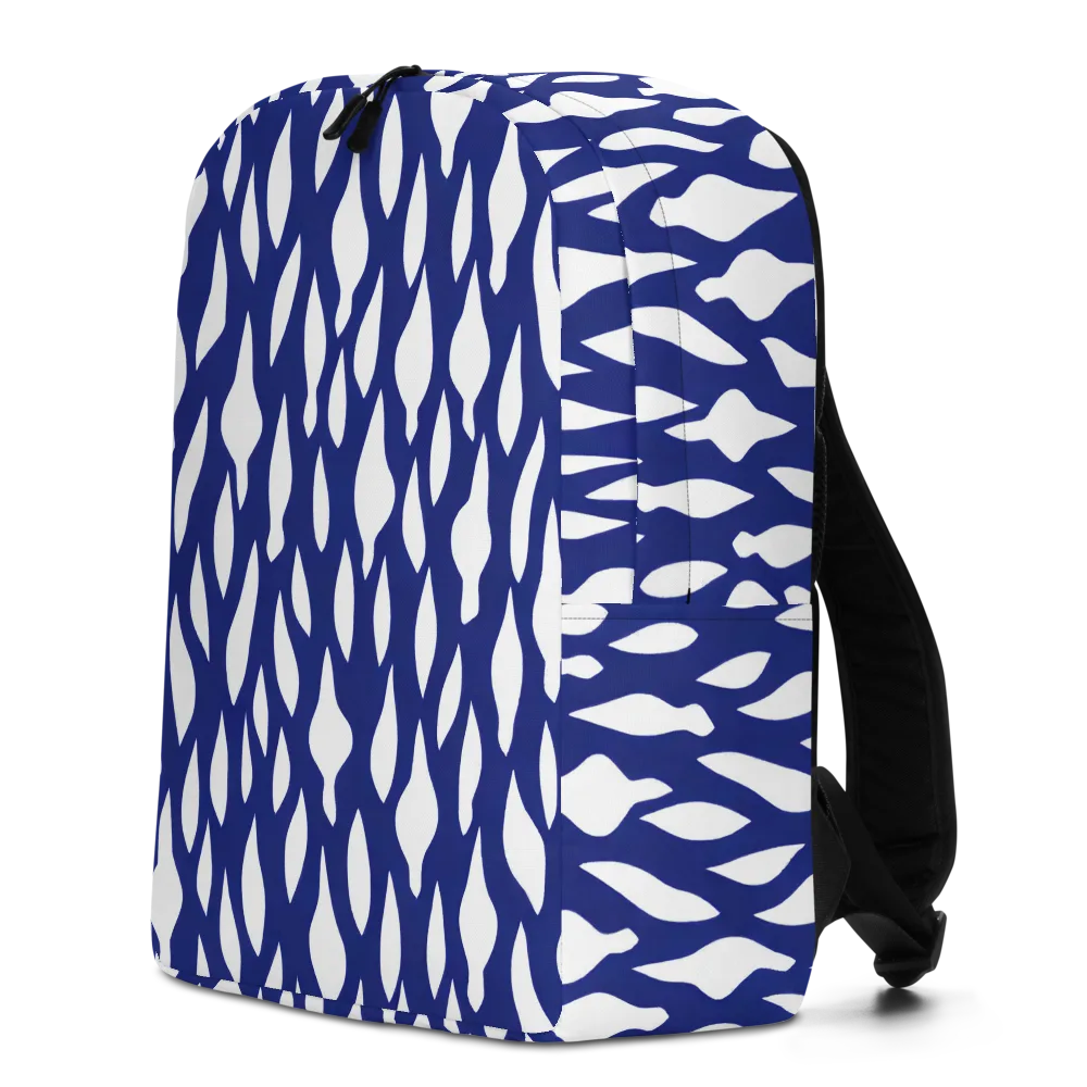 Indigo Interlace on Minimalist Backpack — Left