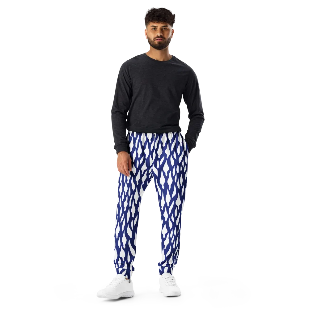 Indigo Interlace on Men's Joggers — Front