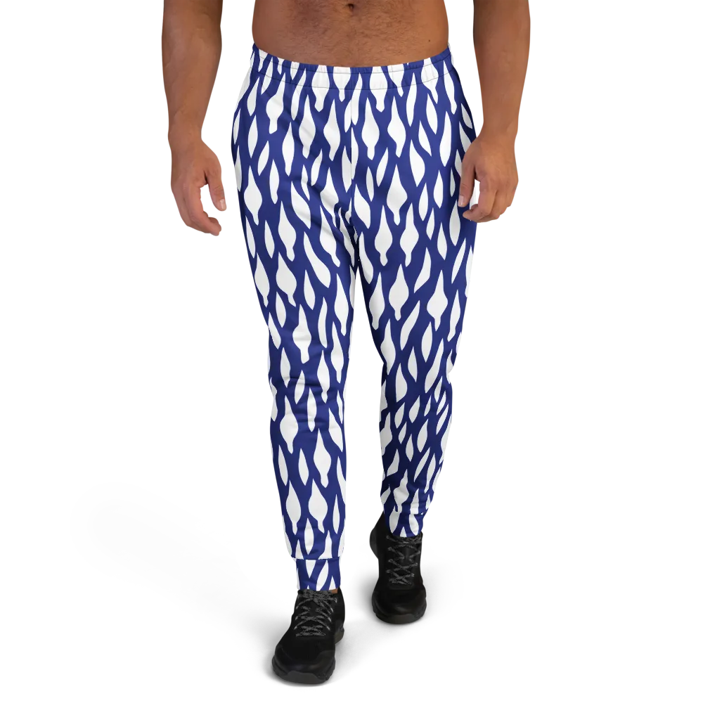 Indigo Interlace on Men's Joggers — Front