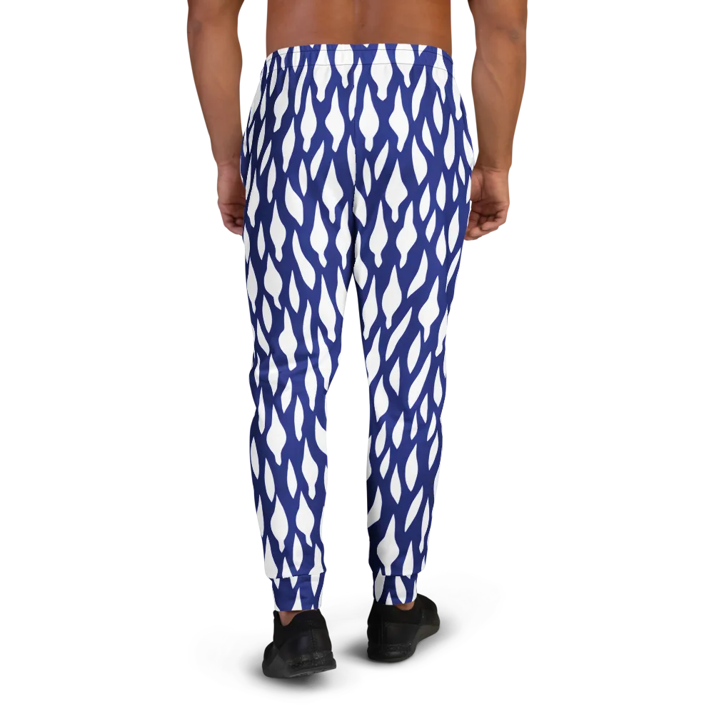 Indigo Interlace on Men's Joggers — Back