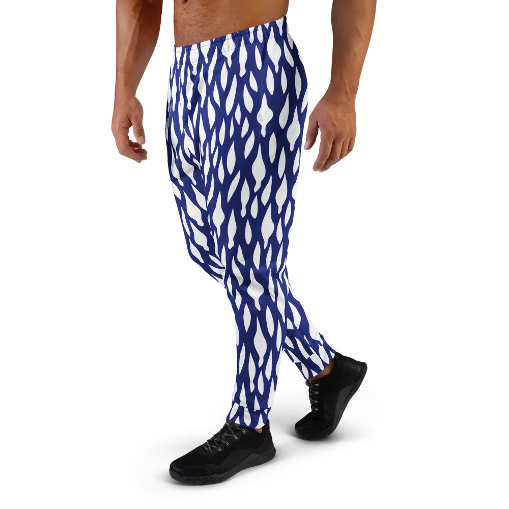 Indigo Interlace on Men's Joggers — Left