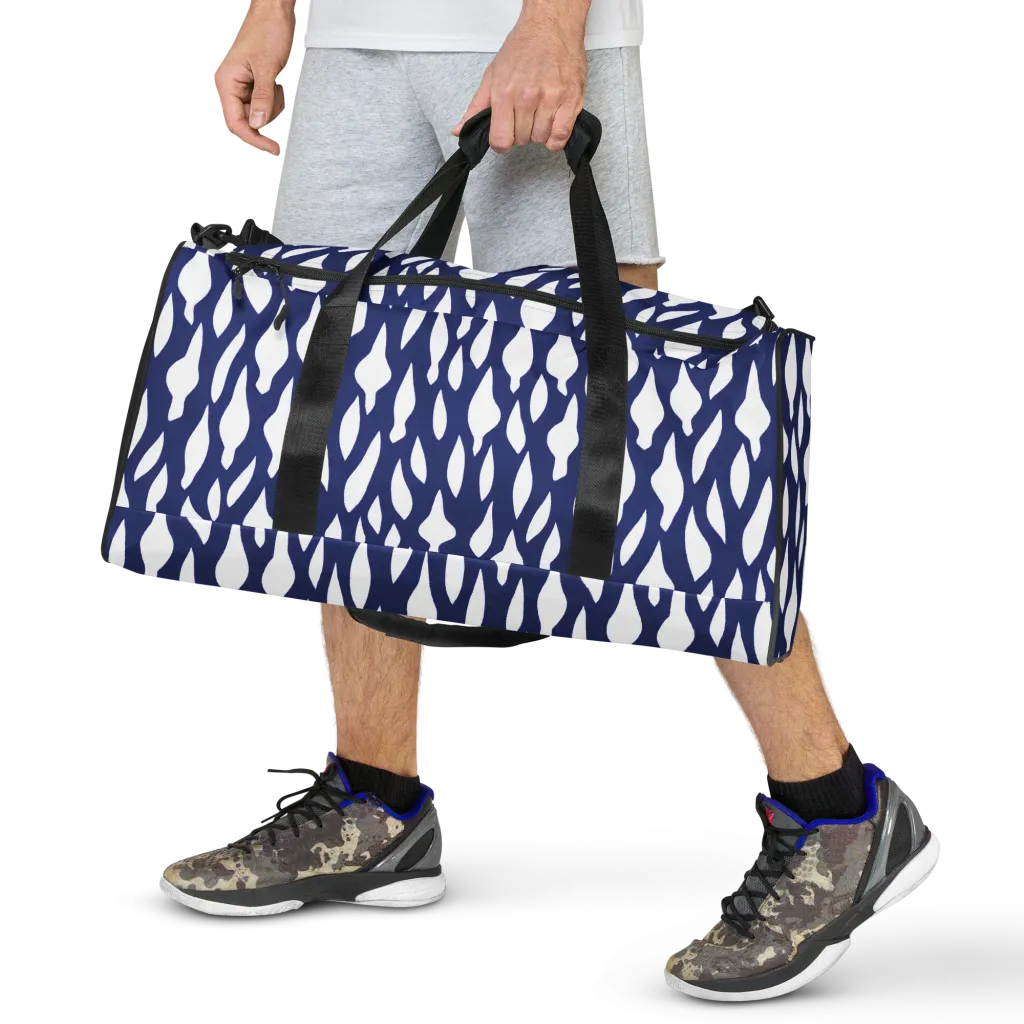 Indigo Interlace on Duffle Bag — Front