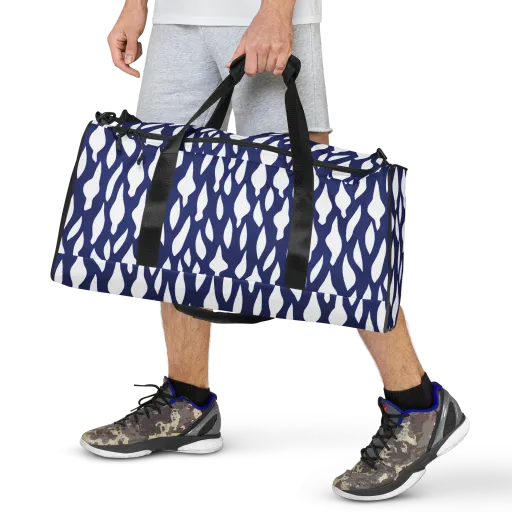 Indigo Interlace on a Duffle Bag