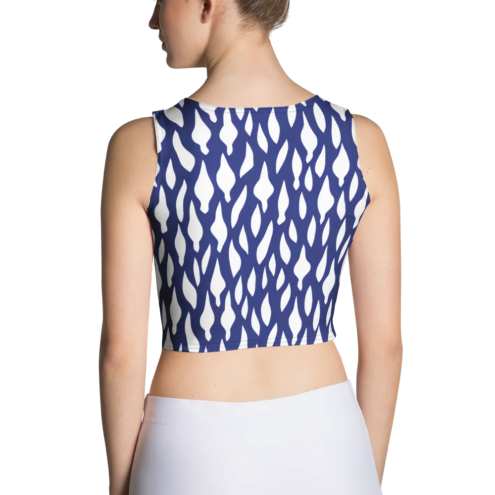 Indigo Interlace on Crop Top — Back