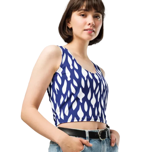 Indigo Interlace on a Crop Top