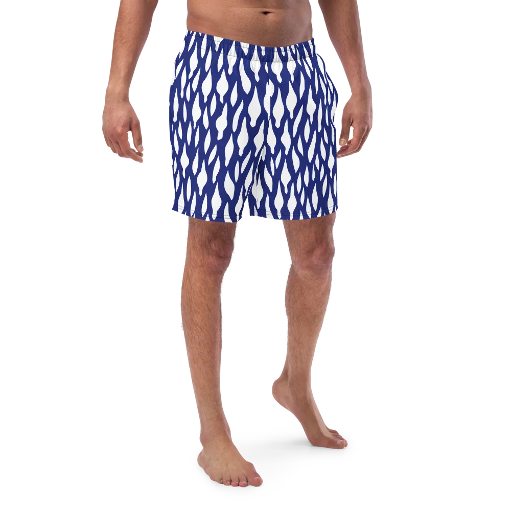 Indigo Interlace on Swim Trunks — Front