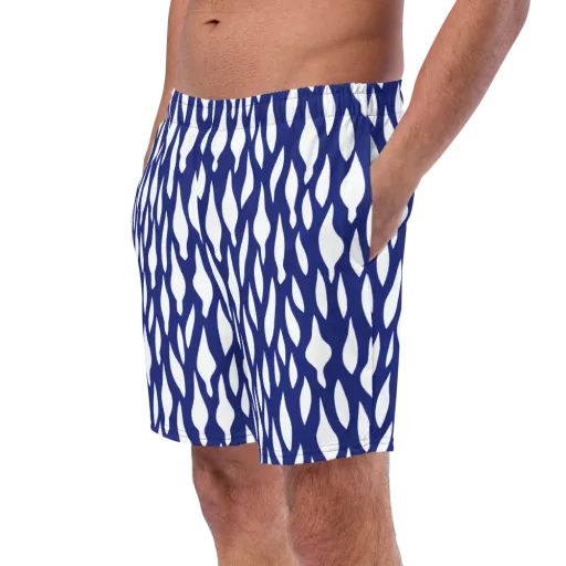 Indigo Interlace on a Swim Trunks