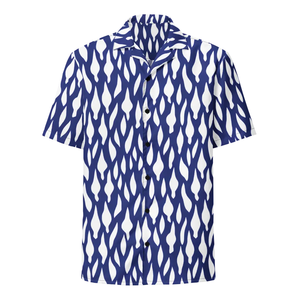 Indigo Interlace on Button Shirt — Front