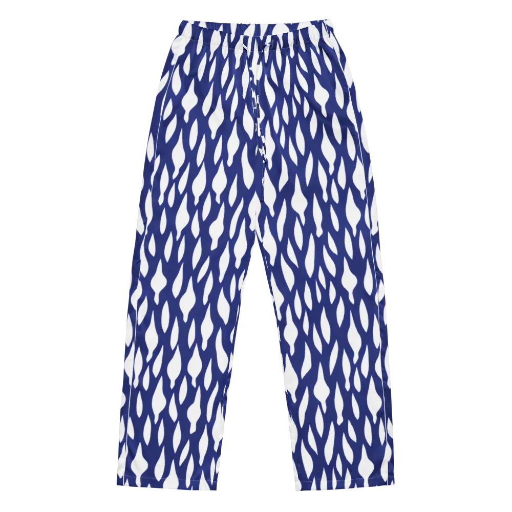Indigo Interlace on Women's Pajama Pants — Front