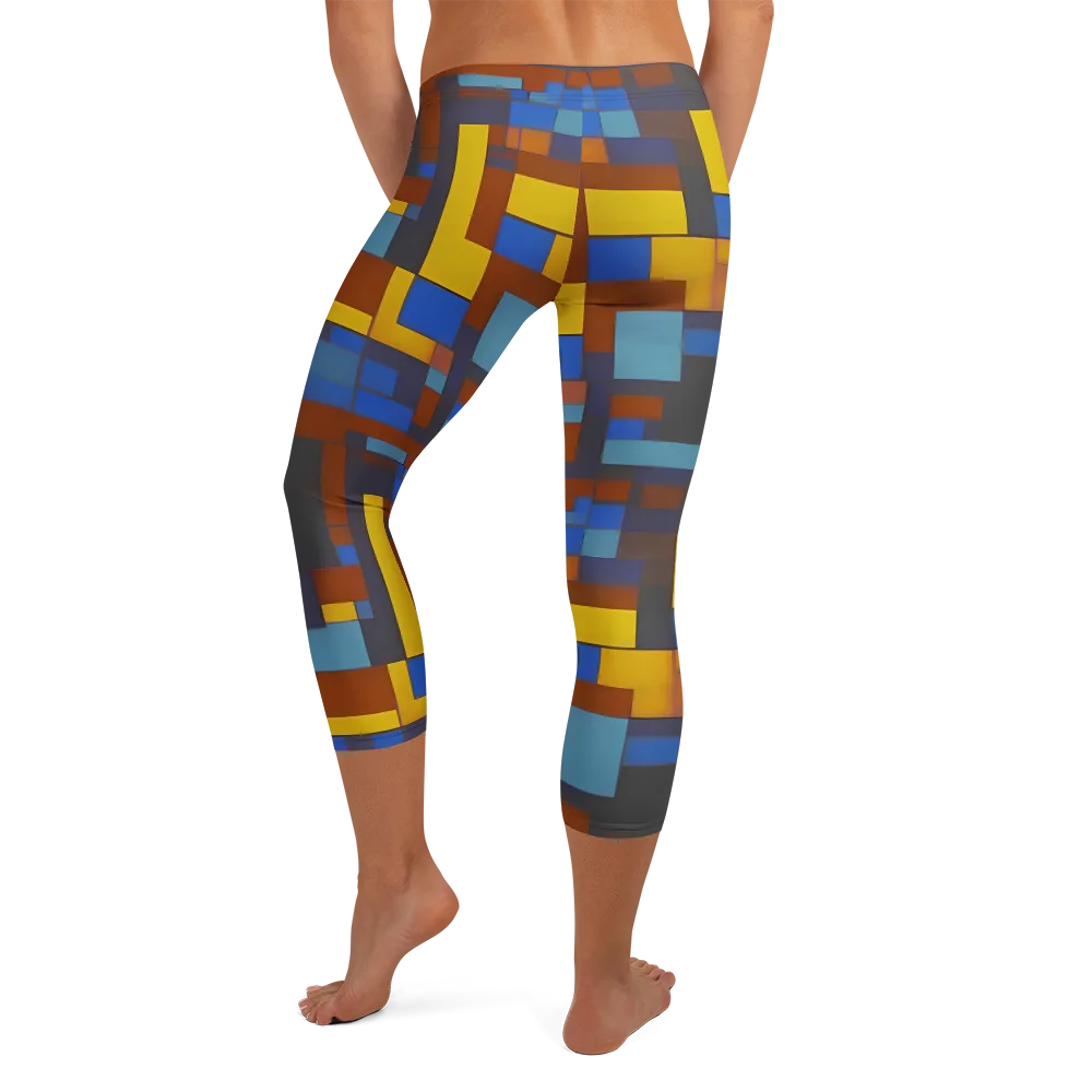 Modernist Ember on Capri Leggings — Back