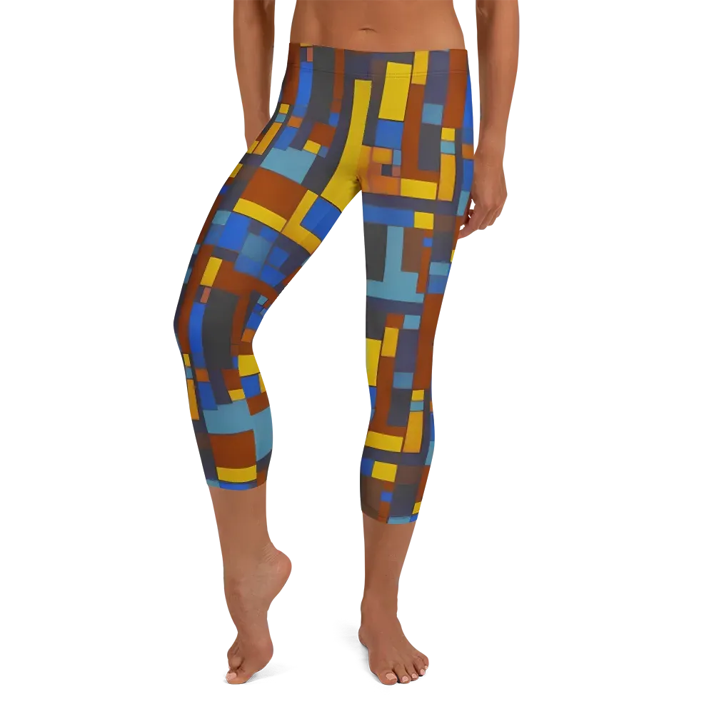 Modernist Ember on Capri Leggings — Front