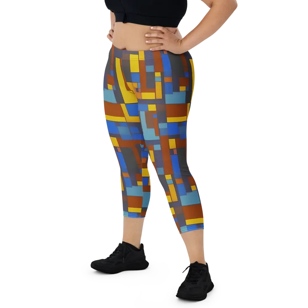 Modernist Ember on Capri Leggings — Front