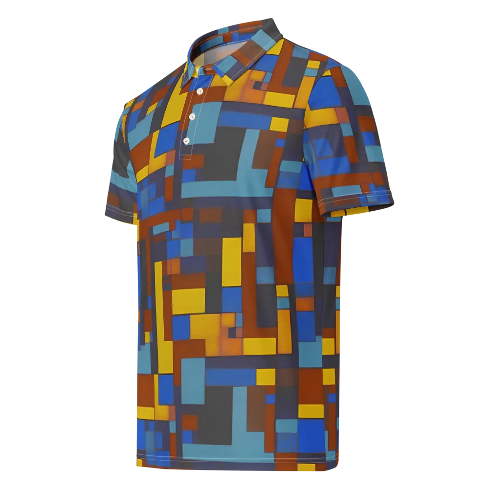 Modernist Ember on Men's Slim Fit Polo Shirt — Left Front