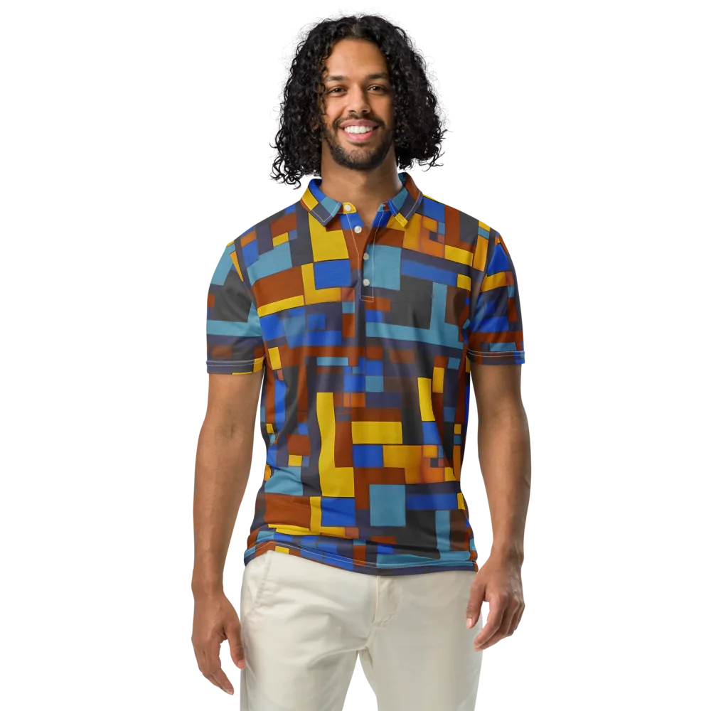 Modernist Ember on Men's Slim Fit Polo Shirt — Front