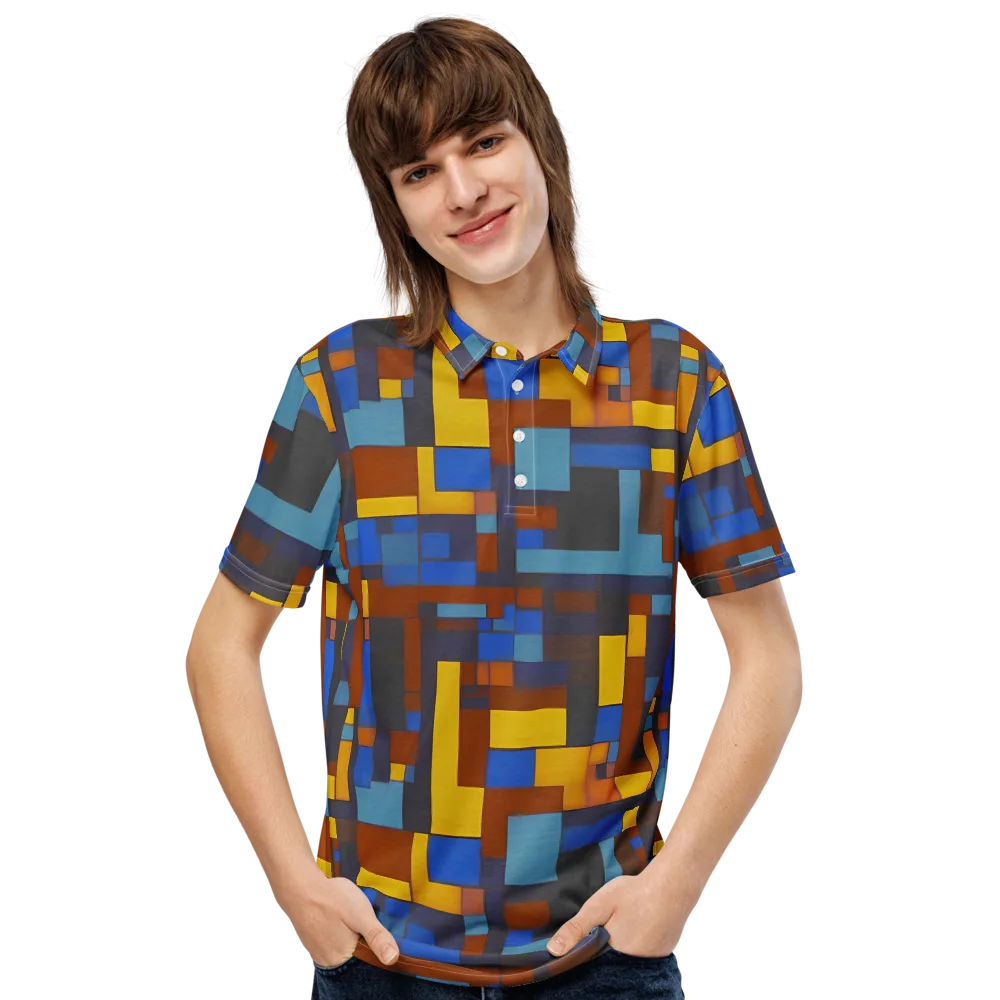 Modernist Ember on Men's Slim Fit Polo Shirt — Front