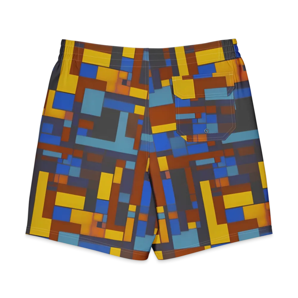 Modernist Ember on Men's Board Shorts — Back
