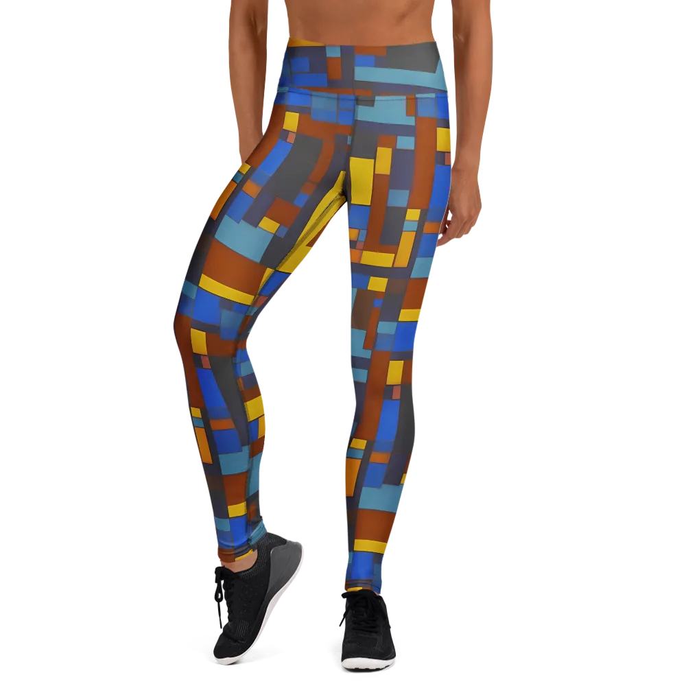 Modernist Ember on Yoga Leggings — Front