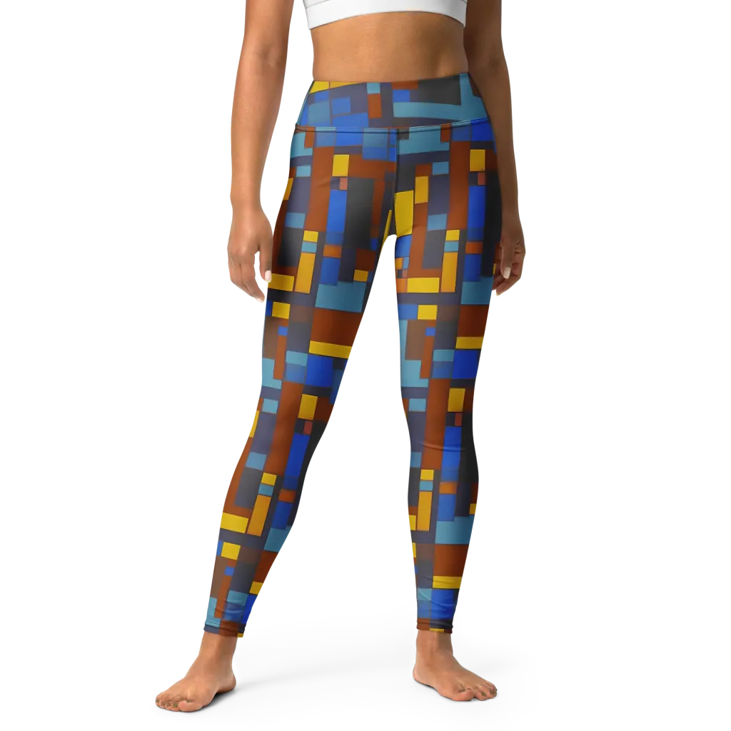 Modernist Ember on Yoga Leggings — Front