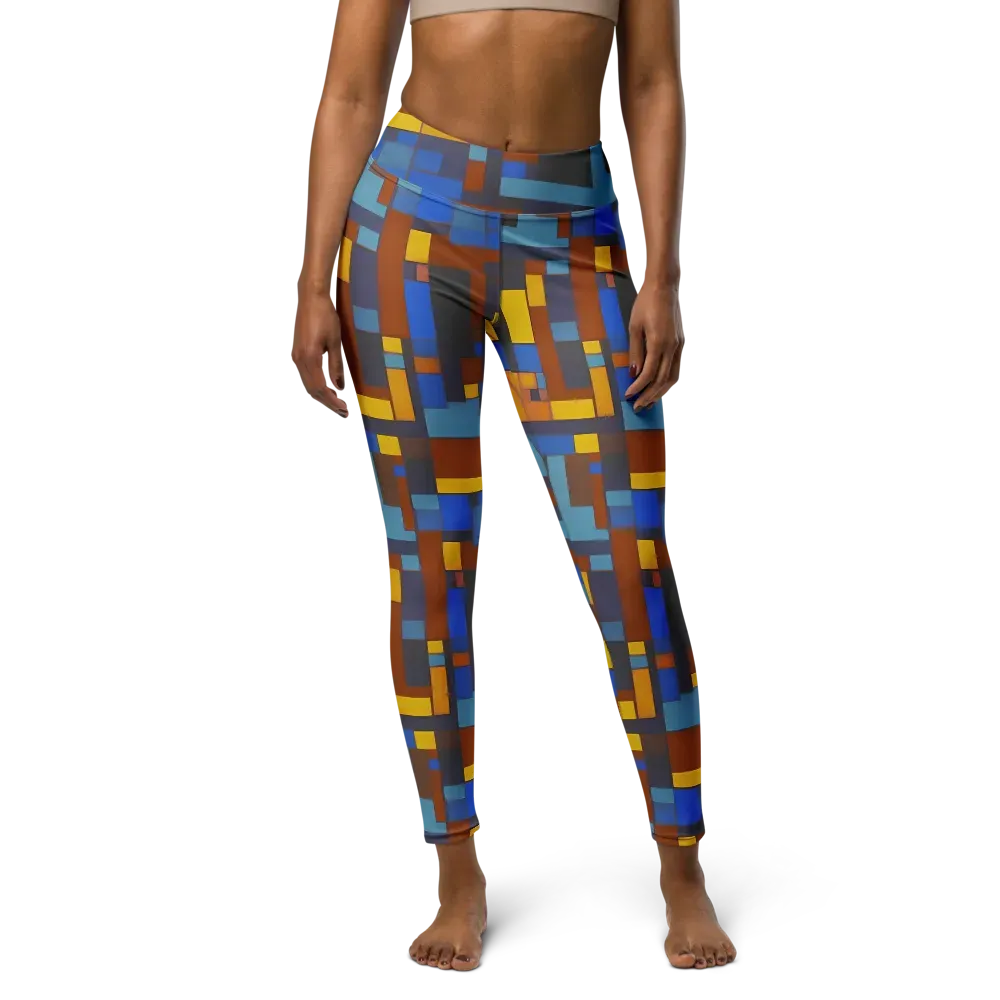 Modernist Ember on Yoga Leggings — Front