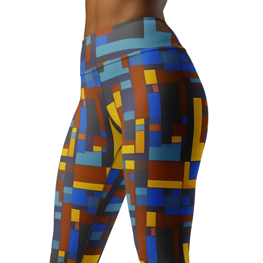 Modernist Ember on Yoga Leggings — Left Front