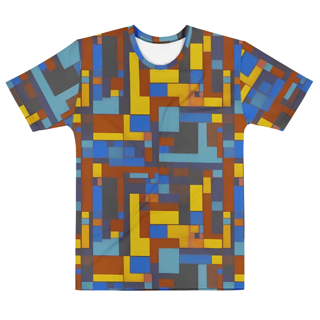 Modernist Ember on Men's Cotton Crew Neck T-Shirt — Front