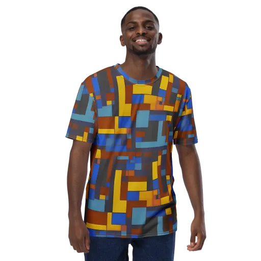 Modernist Ember on a Men's Crew Neck T-Shirt