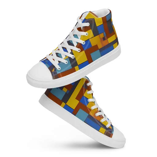 Modernist Ember on a Men's High Top Canvas Shoes