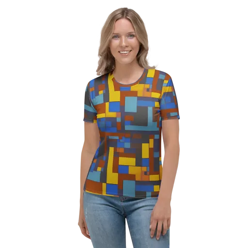 Modernist Ember on a Women's Crew Neck T-Shirt