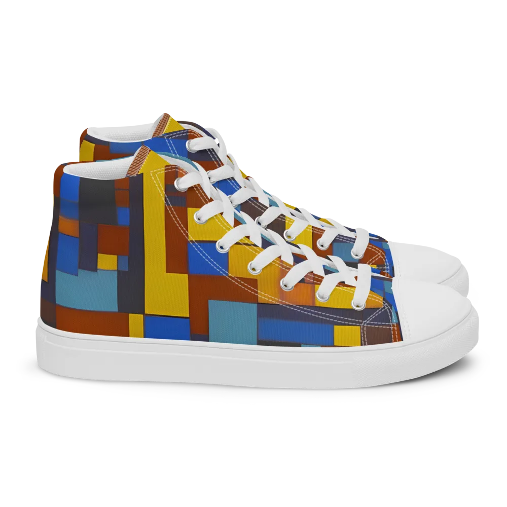 Modernist Ember on Women's High Top Canvas Shoes — Right