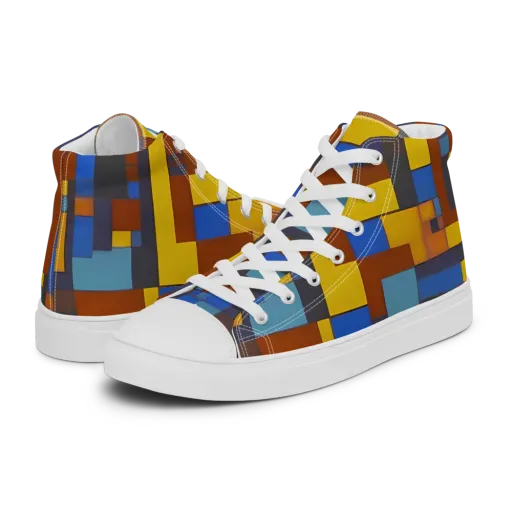 Modernist Ember on a Women's High Top Canvas Shoes
