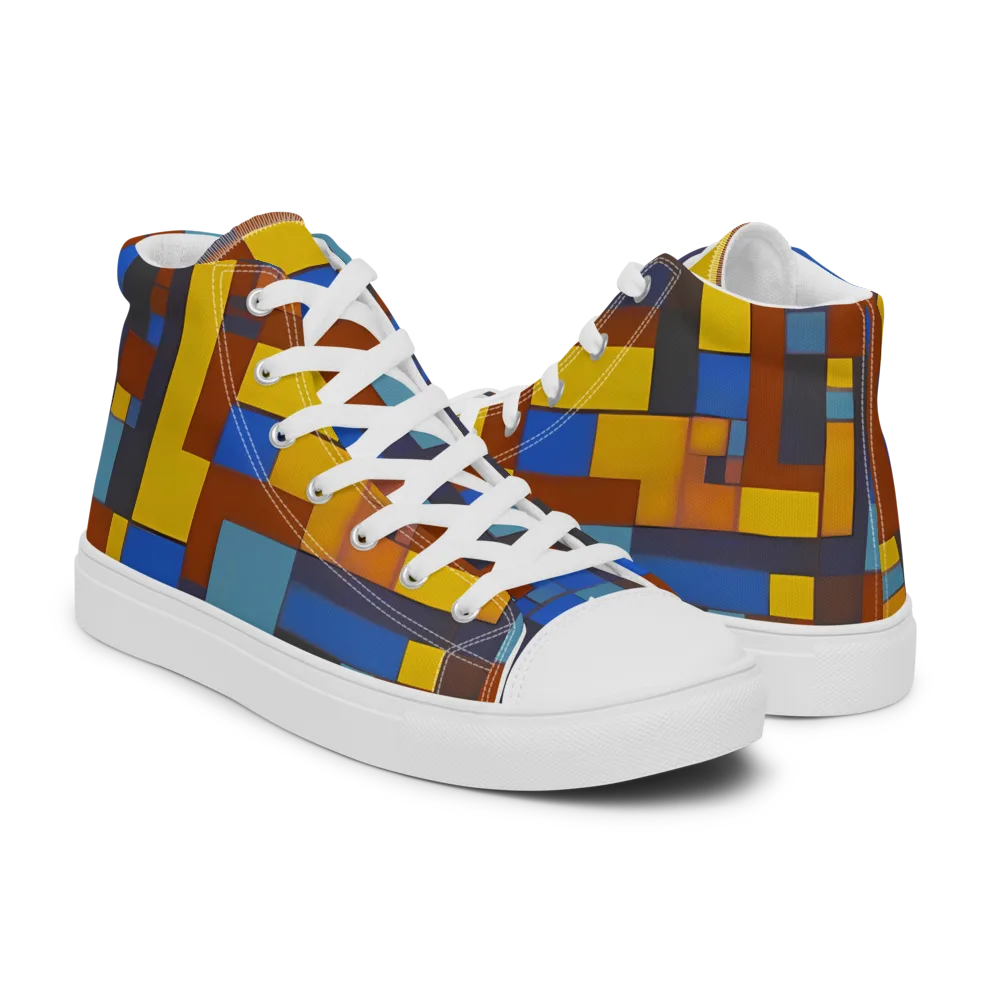 Modernist Ember on Women's High Top Canvas Shoes — Right