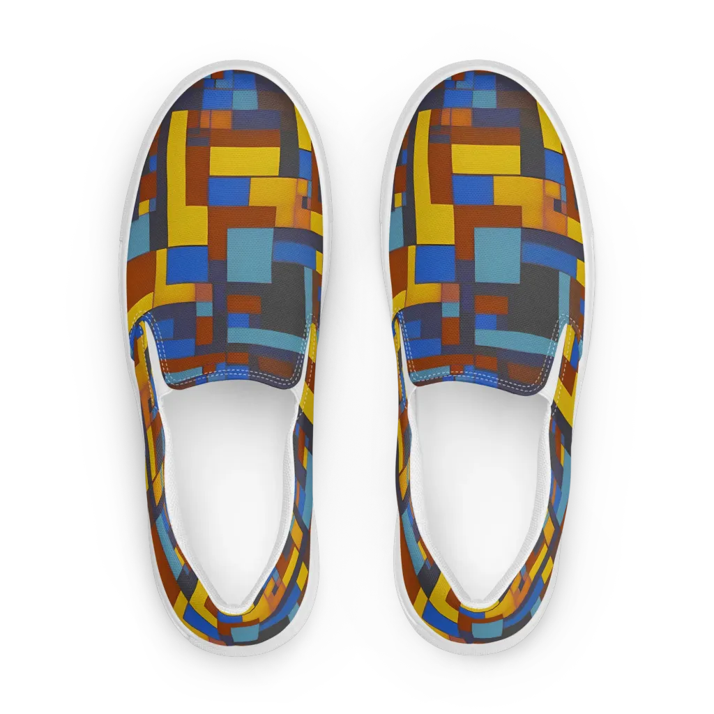 Modernist Ember on Men's Slip-On Canvas Shoes — Front