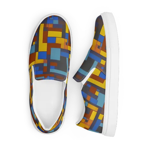 Modernist Ember on a Men's Slip-On Canvas Shoes