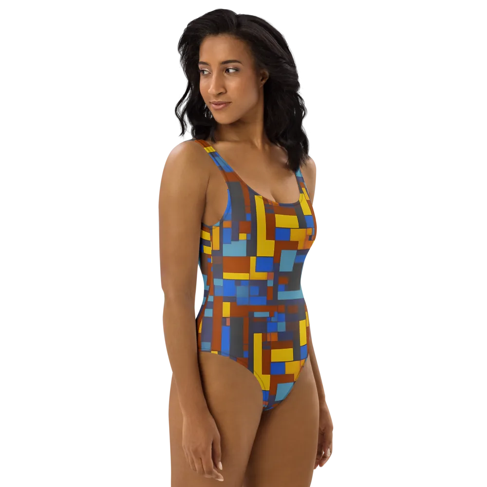 Modernist Ember on One-Piece Swimsuit — Right