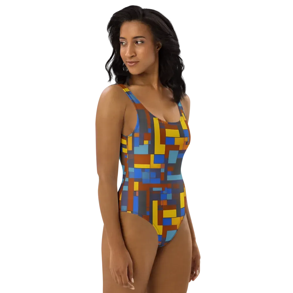 Modernist Ember on One-Piece Swimsuit — Right