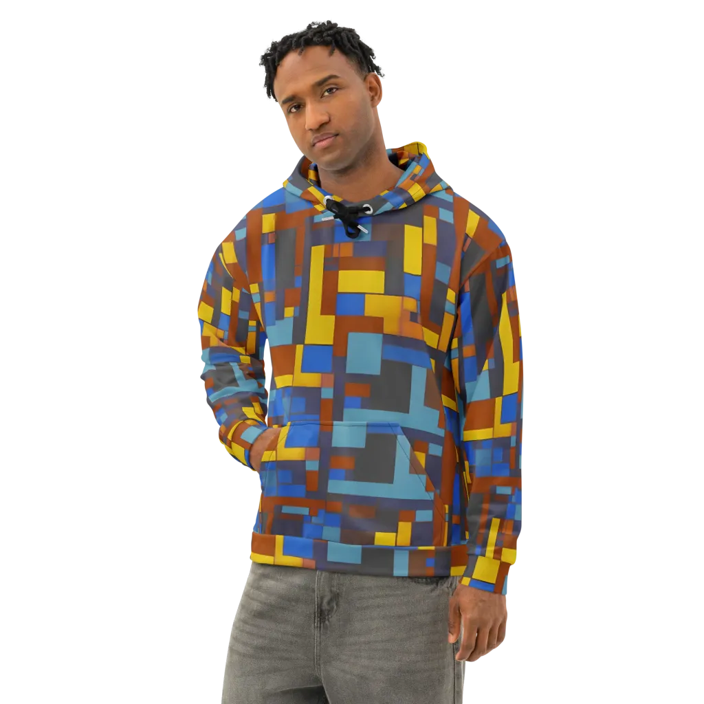Modernist Ember on Cotton Hoodie — Left Front