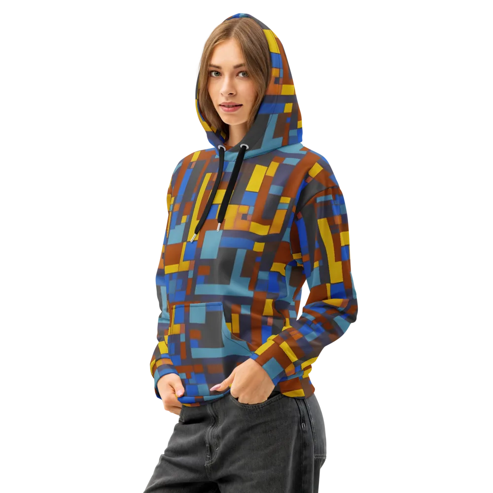 Modernist Ember on Cotton Hoodie — Left Front