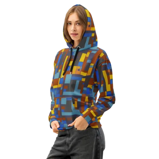 Modernist Ember on a Cotton Hoodie