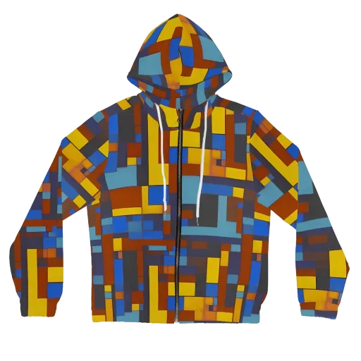 Modernist Ember on a Women's Full-Zip Hoodie