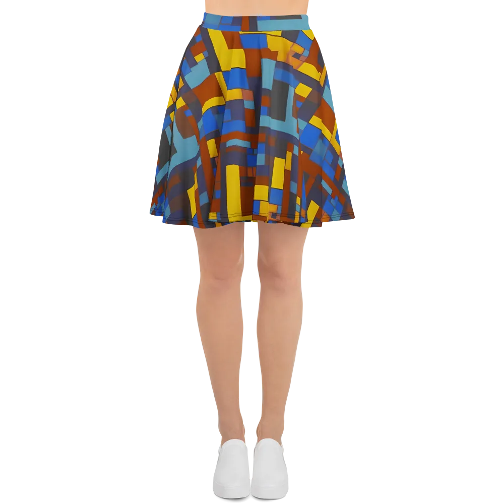 Modernist Ember on Skater Skirt — Front