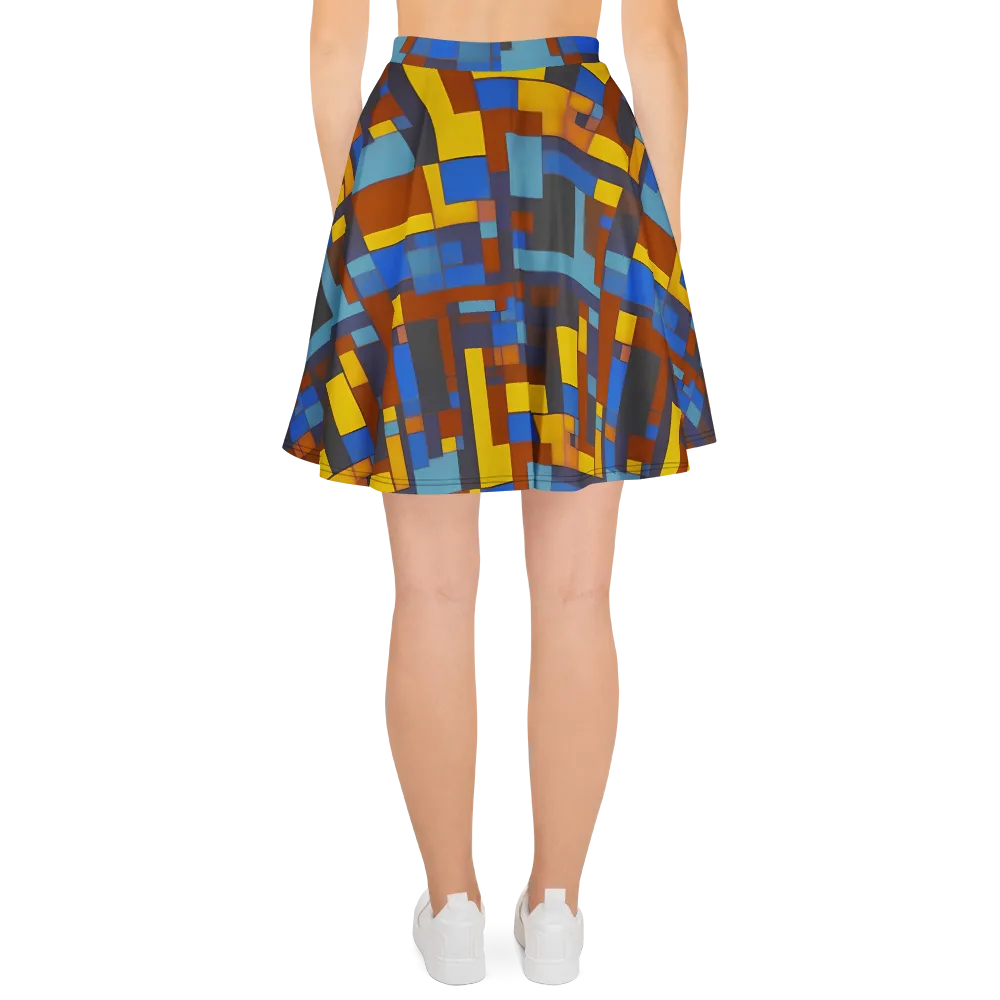 Modernist Ember on Skater Skirt — Back