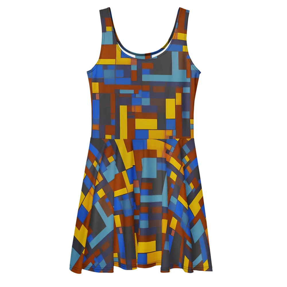 Modernist Ember on Skater Dress — Front