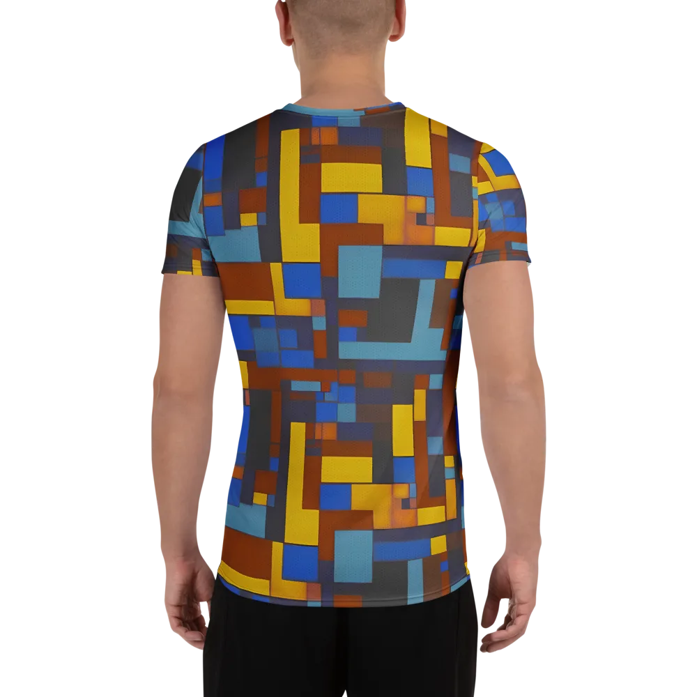 Modernist Ember on Men's Athletic T-Shirt — Back