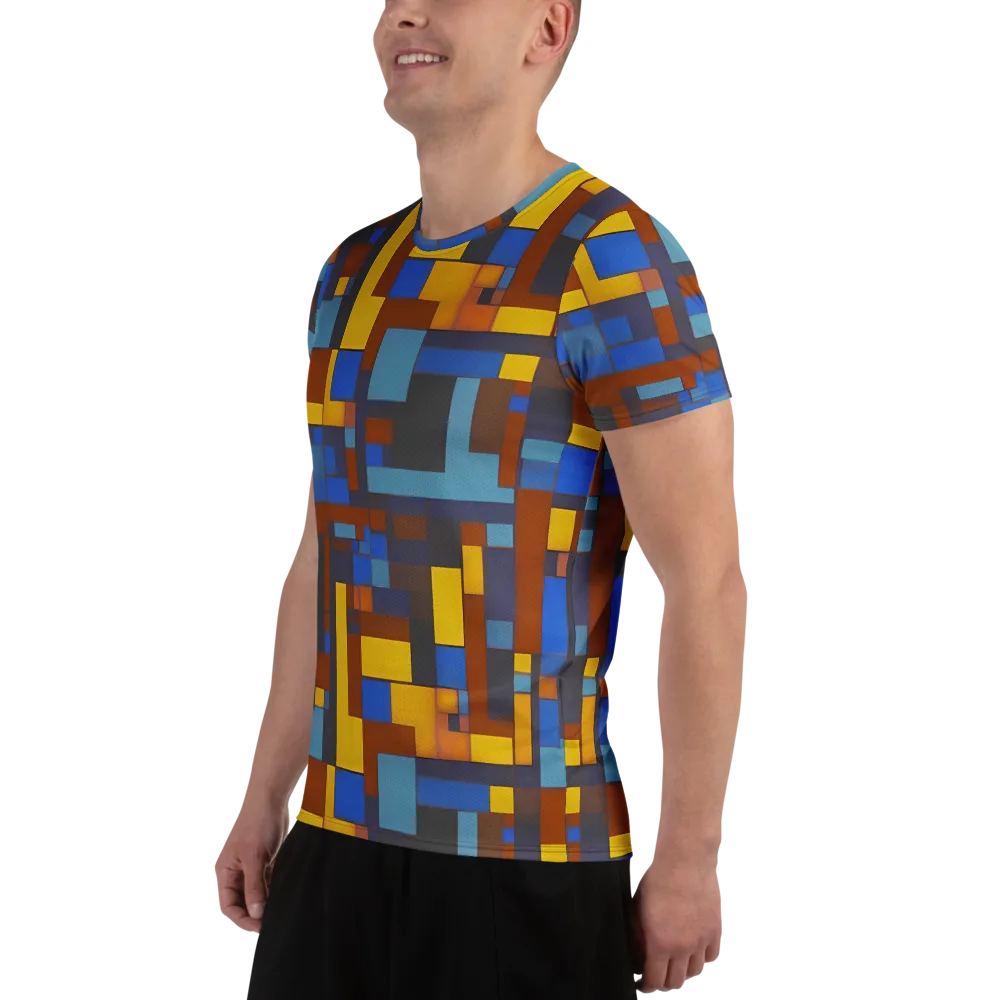 Modernist Ember on Men's Athletic T-Shirt — Left