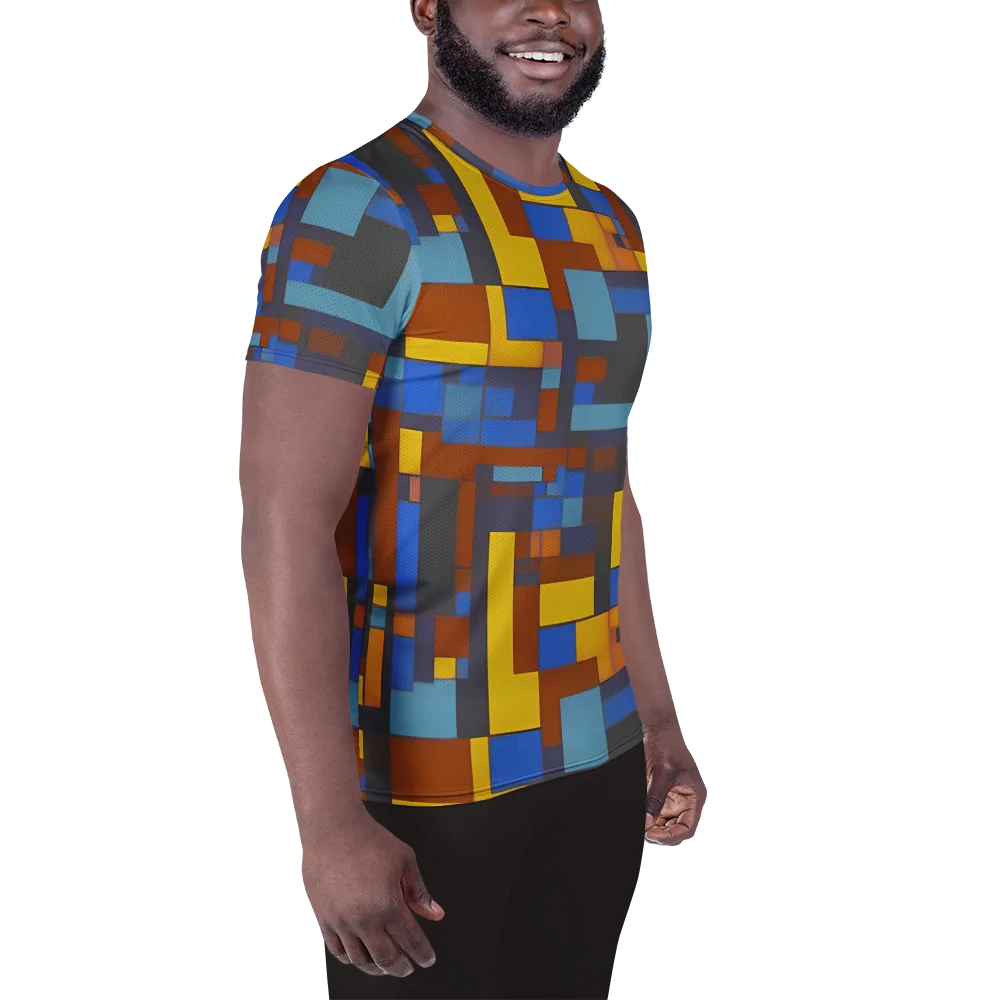 Modernist Ember on Men's Athletic T-Shirt — Right