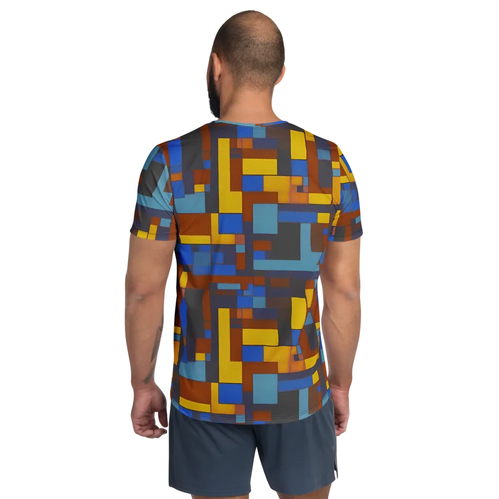 Modernist Ember on Men's Athletic T-Shirt — Back