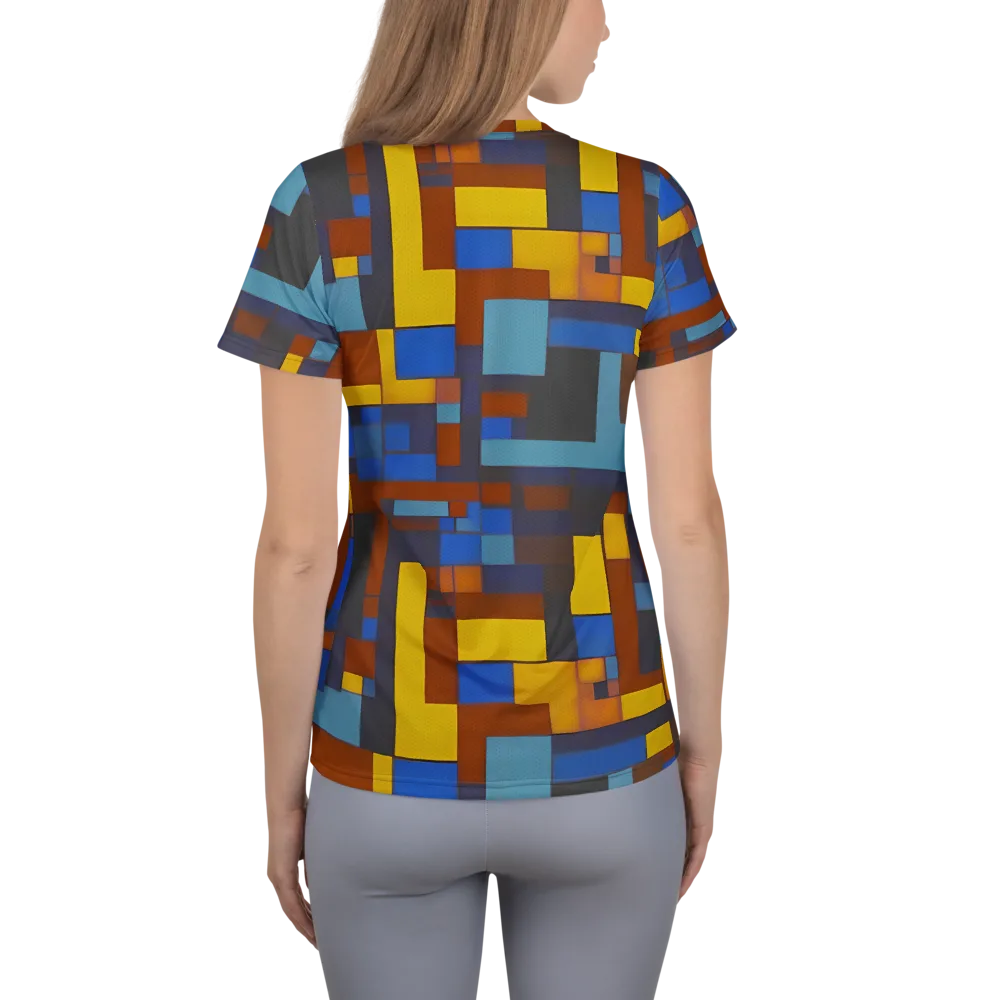Modernist Ember on Women's Athletic T-Shirt — Back