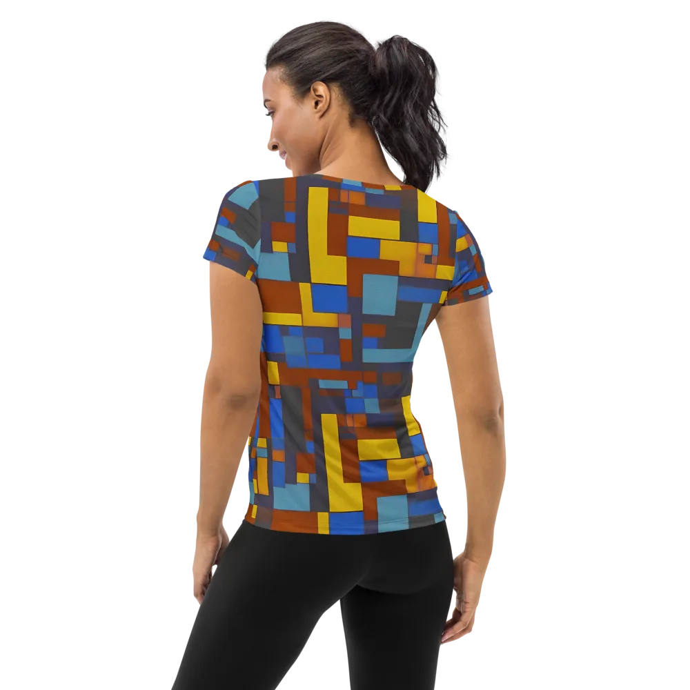 Modernist Ember on Women's Athletic T-Shirt — Back